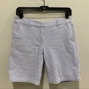 Blue & White Striped Shorts Size 0